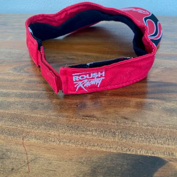 Vintage 90s Dale Earnhardt Roush Racing Red Adjustable Visor - Picture 2 of 7